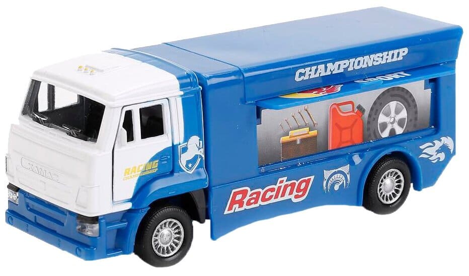 Модель мет. КАМАЗ СПОРТ РАЛЛИЙНЫЙ ГРУЗОВИК 12см ТЕХНОПАРК - миниатюра 2