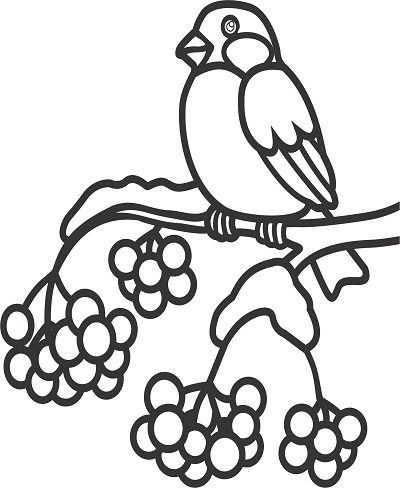 Трафарет Снегирь А5 - фото 1