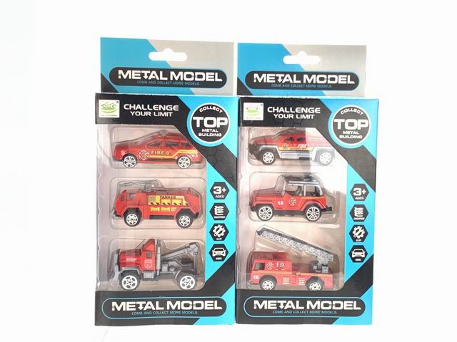 Машины металлические 3 шт. в/к - фото 1