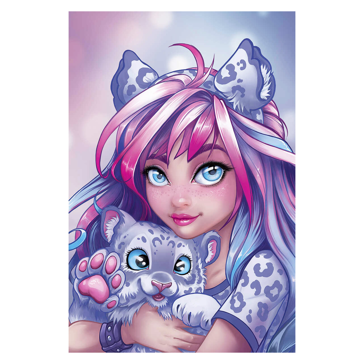 Картина по номерам 20*30 Девушка с барсом Феникс - фото 1