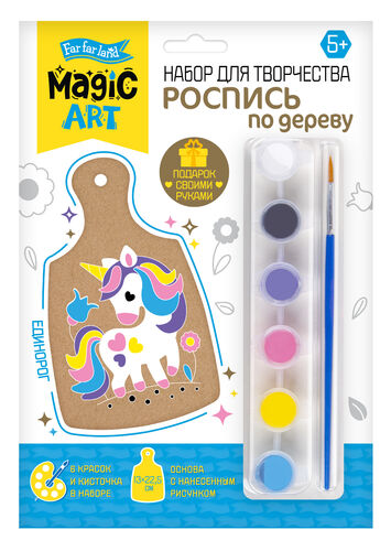 Роспись по дереву Разделочная доска Единорог ДК - фото 1