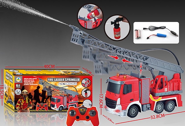 Машина радиоуправляемая Пожарная с водой з/у - фото 1