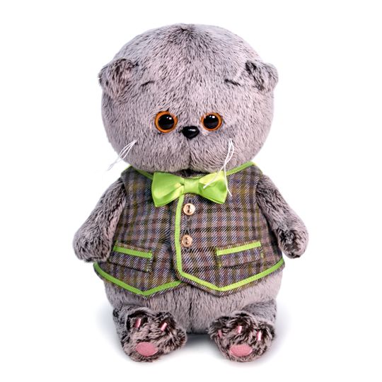 Басик BABY в клетч. жилете - фото 1