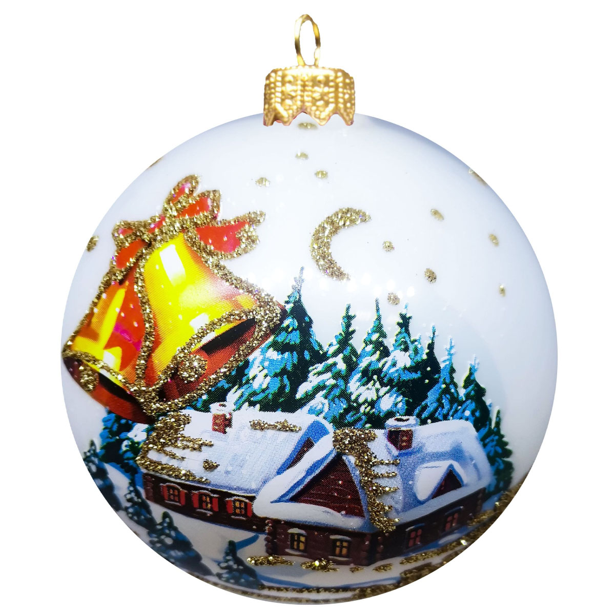 Елочное украшение Шар Город на рождество - фото 1