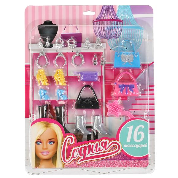 Н-р аксессуаров д/кукол (обувь,сумки,серьги) - фото 1