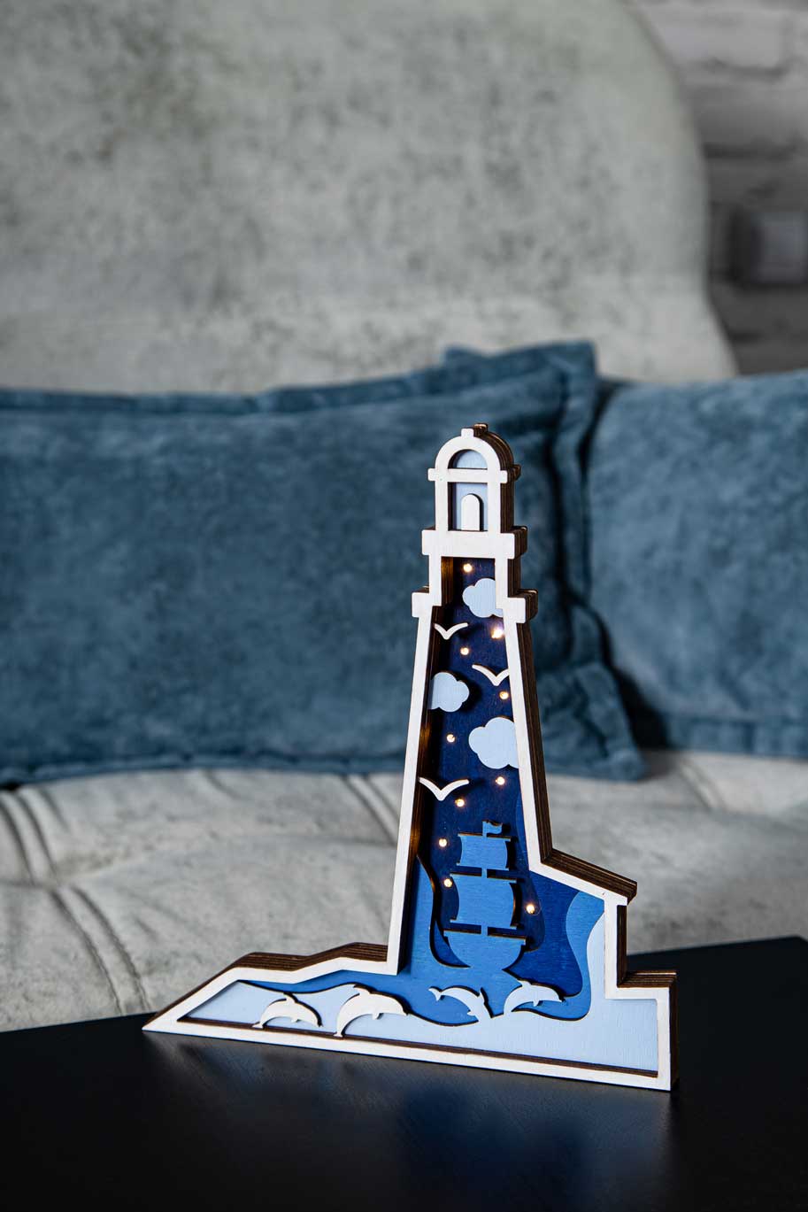 Роспись по дереву Маяк - ночник серия Море Dobrika - фото 1