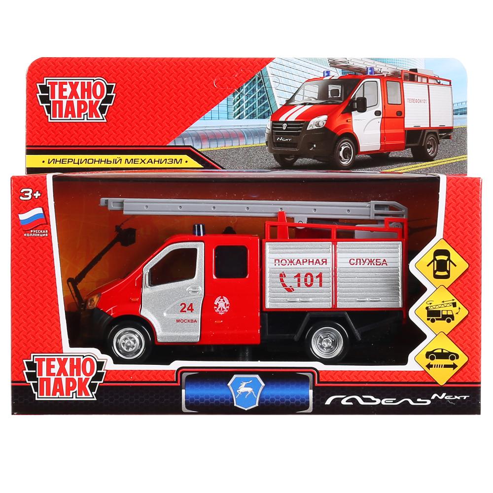 Машина металлическая ТЕХНОПАРК ГАЗЕЛЬ NEXT Пожарная - миниатюра 3