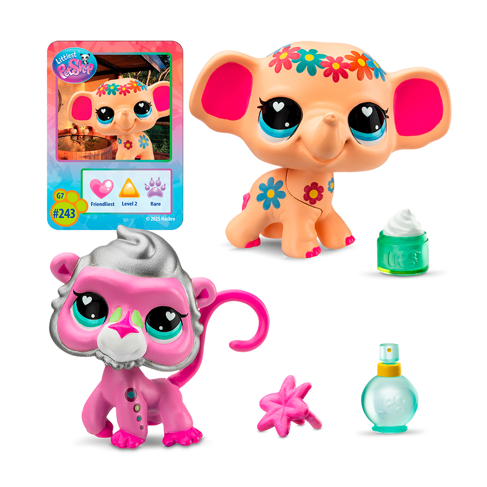 Набор мини - животных Пара друзей Спа у слона Littlest Pet Shop - миниатюра 4
