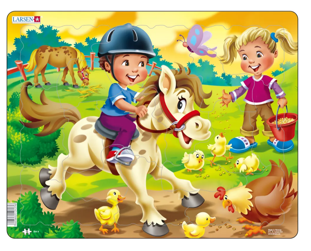 Пазл Дети на ферме. Пони 16дет. LARSEN - фото 1