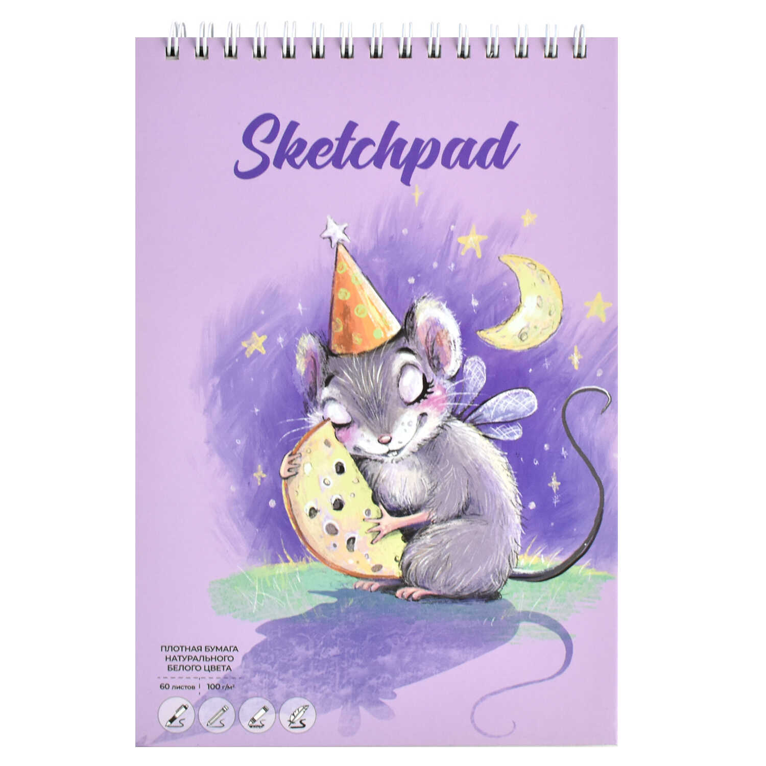 Скетчпад бел. бум. 60л. Милые животные - фото 1