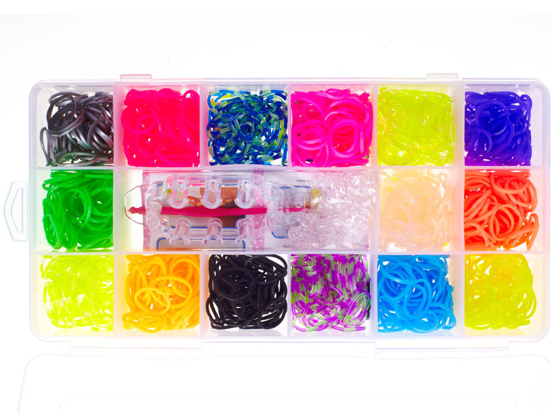Резиночки для плетения в контейнере с аксесс. 1200шт. - фото 1