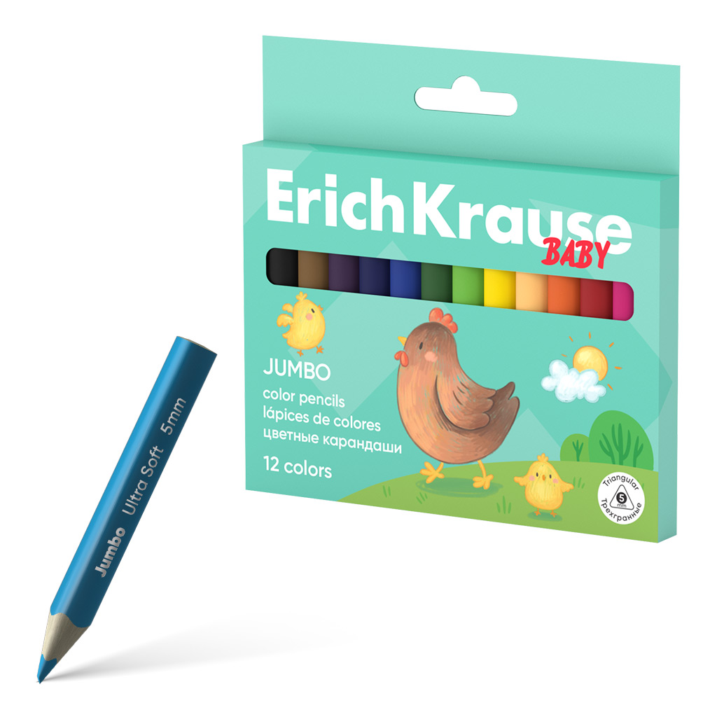 Карандаши 12цв Baby Jumbo EK - фото 1
