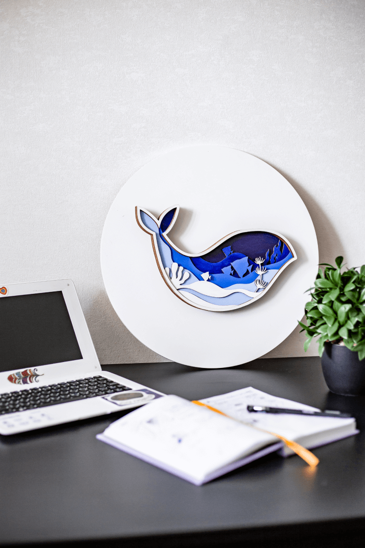 Роспись по дереву Синий кит серия Море Dobrika - миниатюра 4