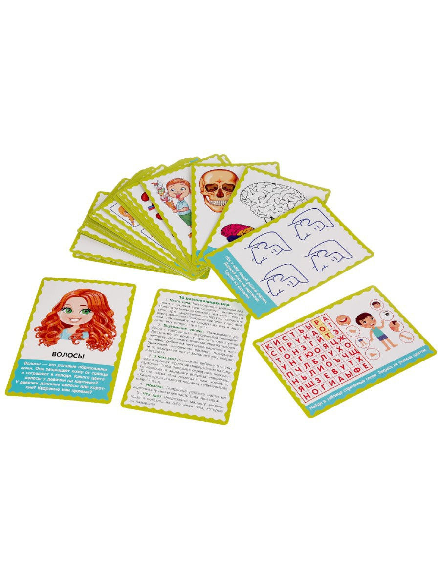 Развивающие карточки Тело человека - миниатюра 2