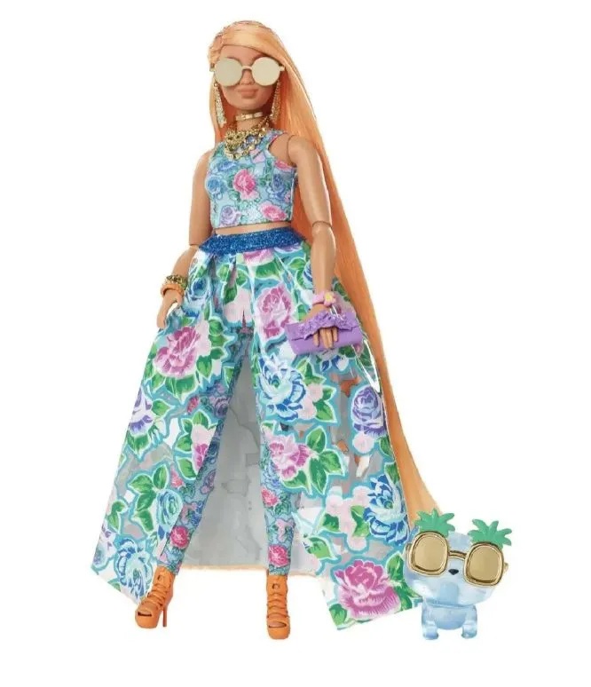 Кукла Барби в цветочном костюме Экстра HHN11/HHN14 - миниатюра 2
