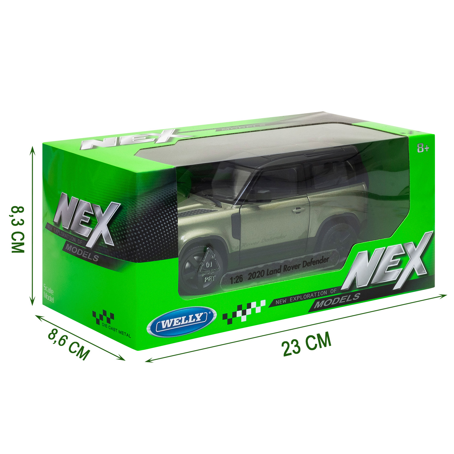 Машина металличесая Welly 1:24 Ленд Ровер Дефендер 2020, фото 2