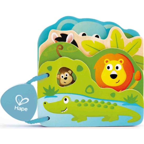 Книга деревянная Дикие животные Hape - фото 1