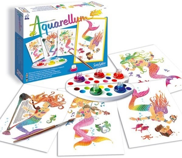 Раскраска акварель. Русалка SentoSphere - фото 1