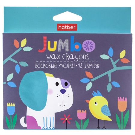 Мелки восковые 12 цв. - фото 1