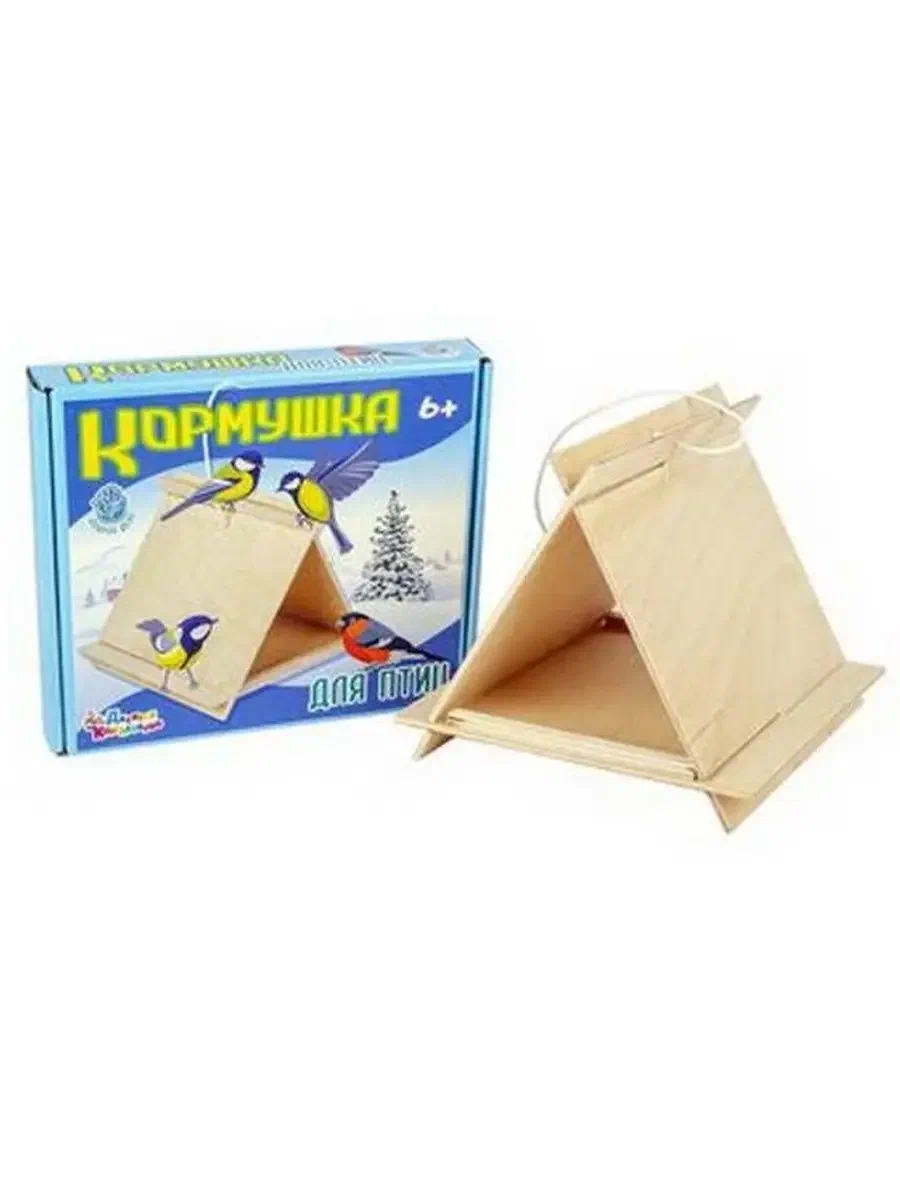 Конструктор деревянный Кормушка зимний рисунок ДК - фото 1