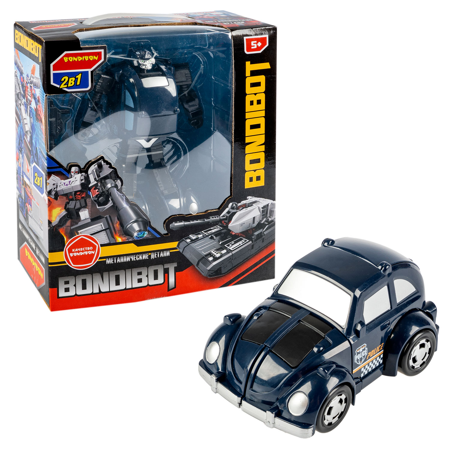 Трансформер Робот - Машина Полиция 2 в 1 Bondibon - фото 1