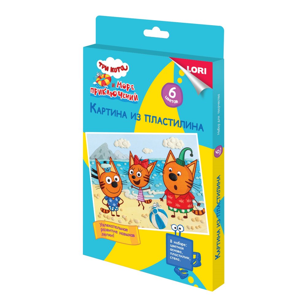 Картина из пластилина Три кота и Крекер - фото 1