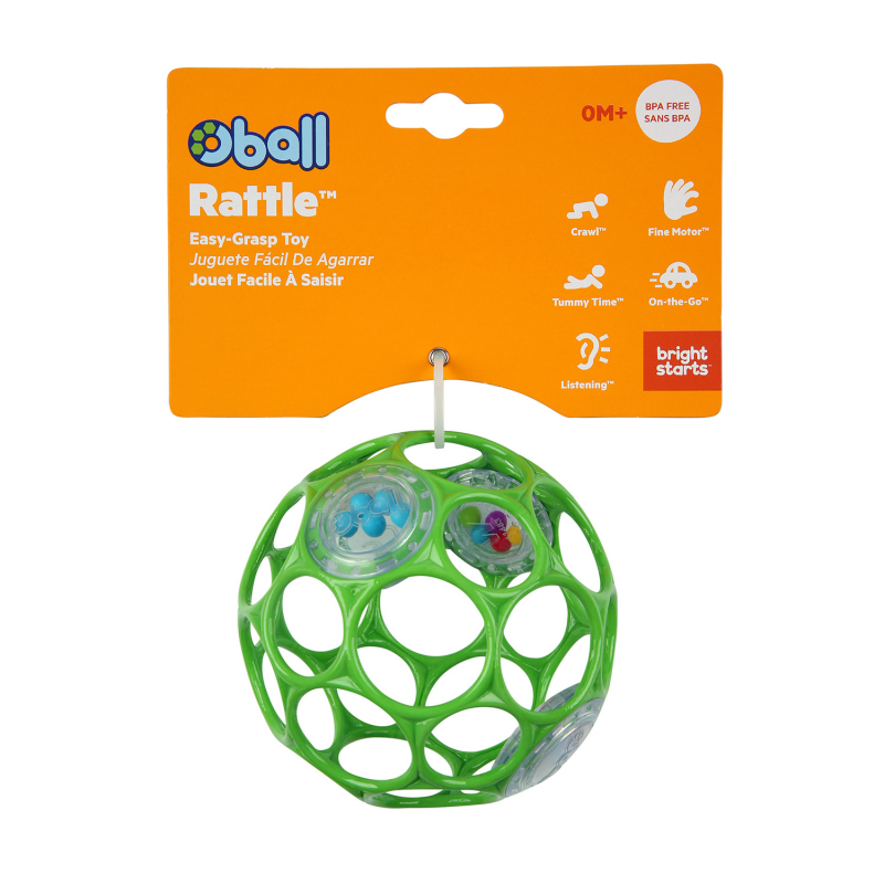 Погремушка Мяч зел. с погремушкой Oball - фото 1
