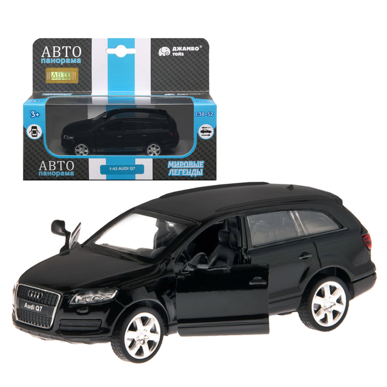 Модель мет. 1:43 AUDI Q7 чёрн. - фото 1