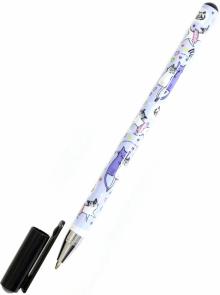 Ручка шариковая синяя 0,7мм на масляной основе Cats Hatber (12) - миниатюра 4