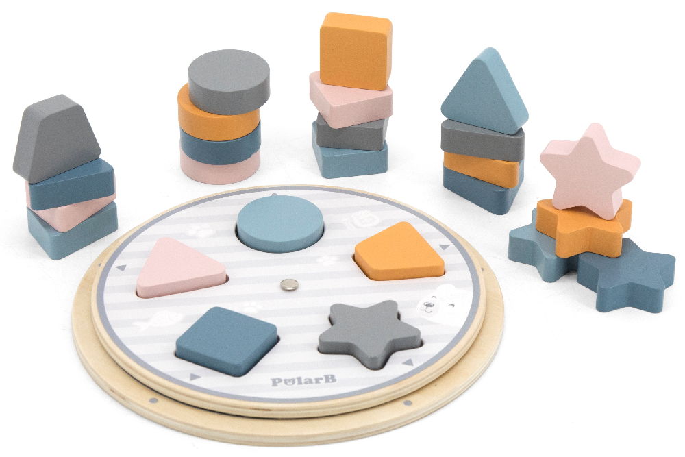 Сортер деревянный Цвета и формы цвет пастель VIGA - фото 1