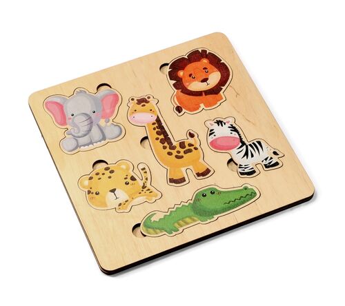 Пазл деревянный Дикие животные ДК - фото 1