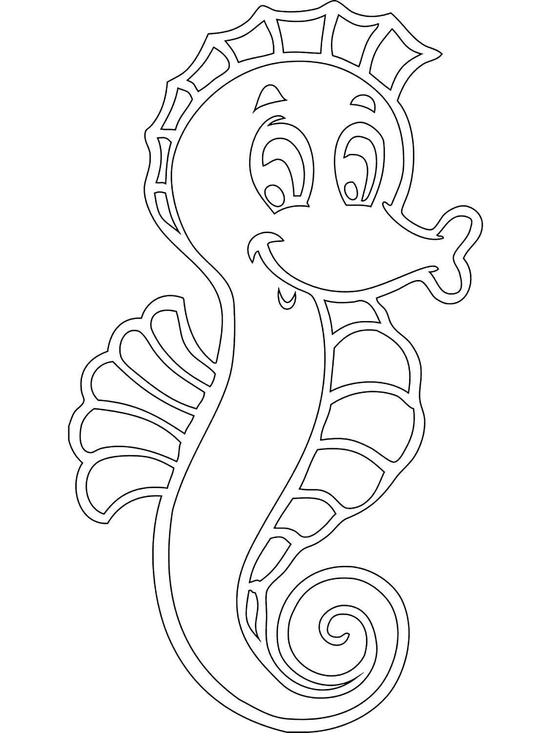 Трафарет Морской конек А5 - фото 1