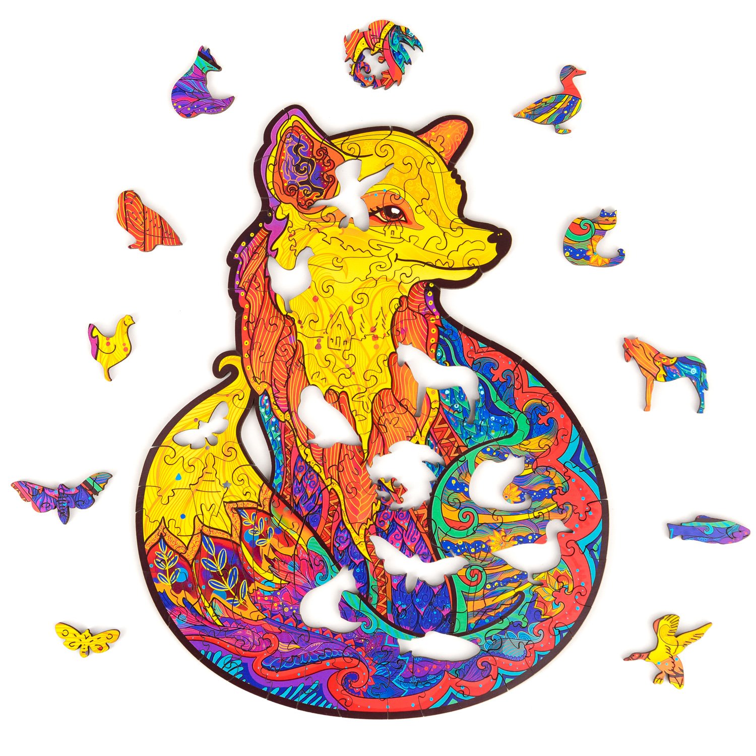 Пазл деревянный Обольстительная лиса 103д. UNIDRAGON - миниатюра 2