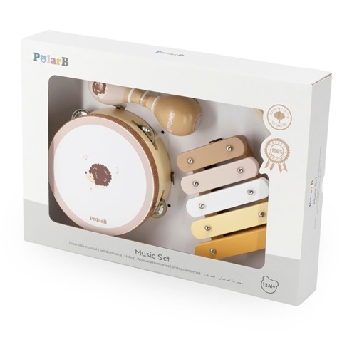 Музыкальные инструменты деревянные Музыкант Ёжик 3 предм. VIGA - фото 1