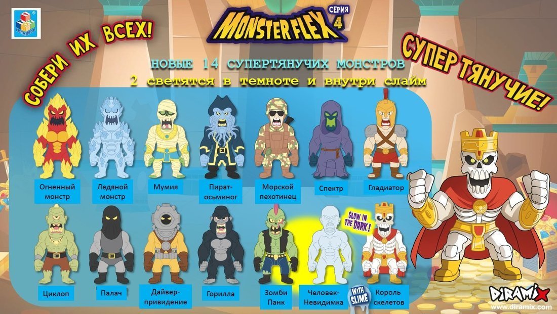 Тянущаяся фигурка Monster Flex 4 серия в ассорт. - миниатюра 2