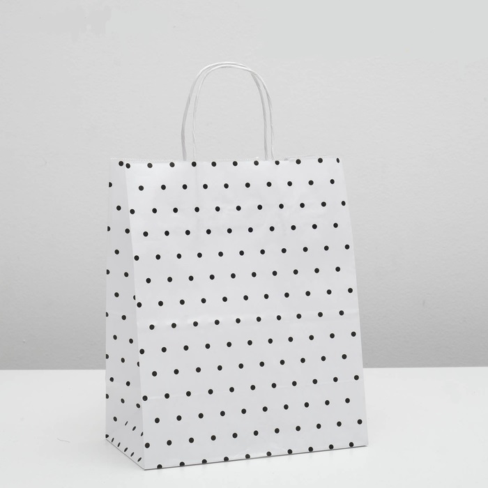 Пакет крафт 24*32 Горошек - фото 1