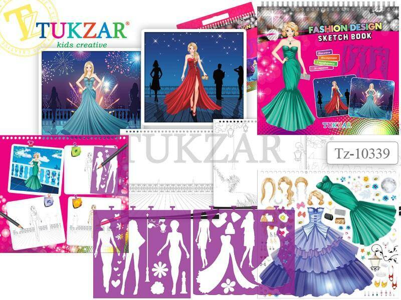 Блокнот дизайнера 24*26 Вечерние платья TZ - миниатюра 2