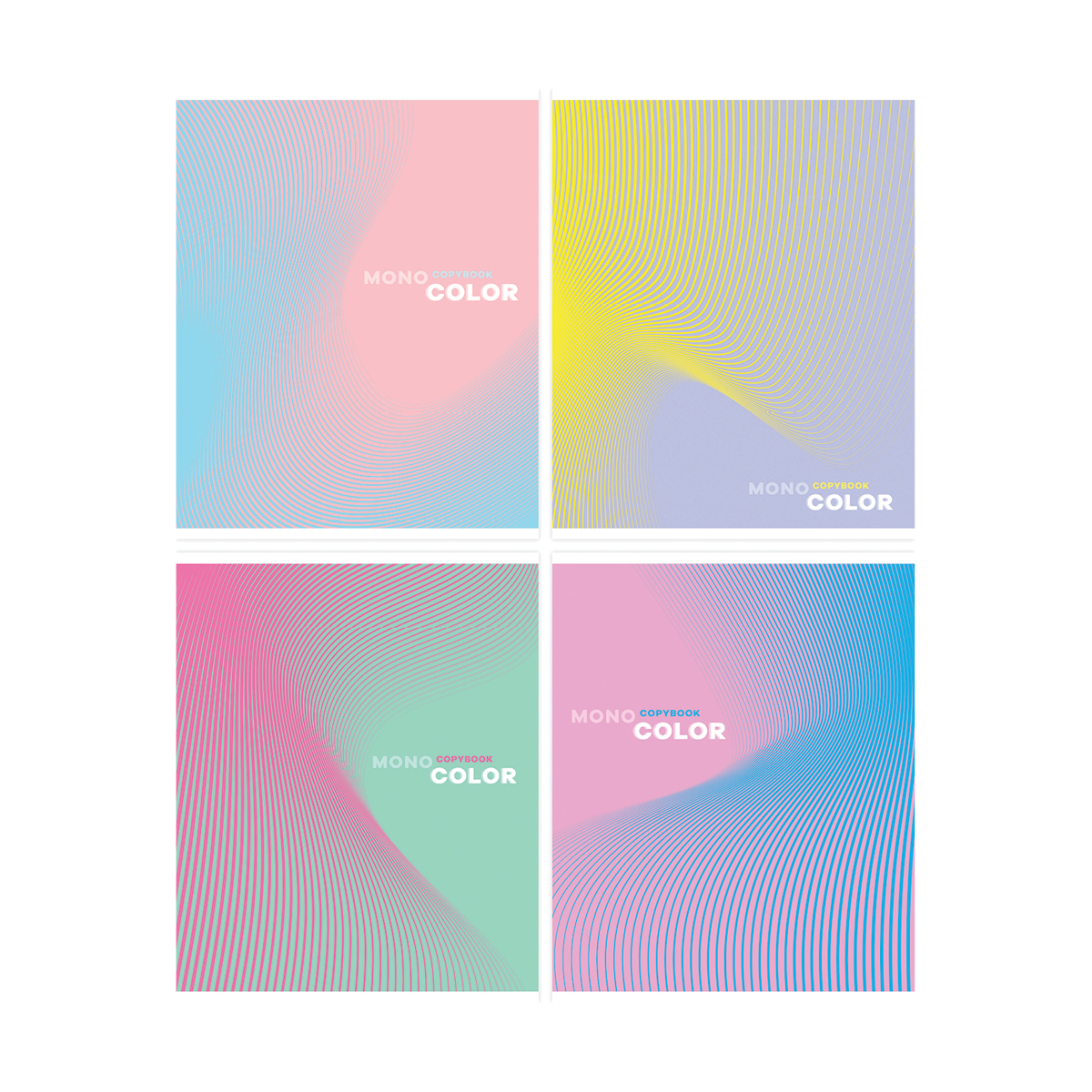 Тетрадь 96л. клетка Моноколор Wave - фото 1