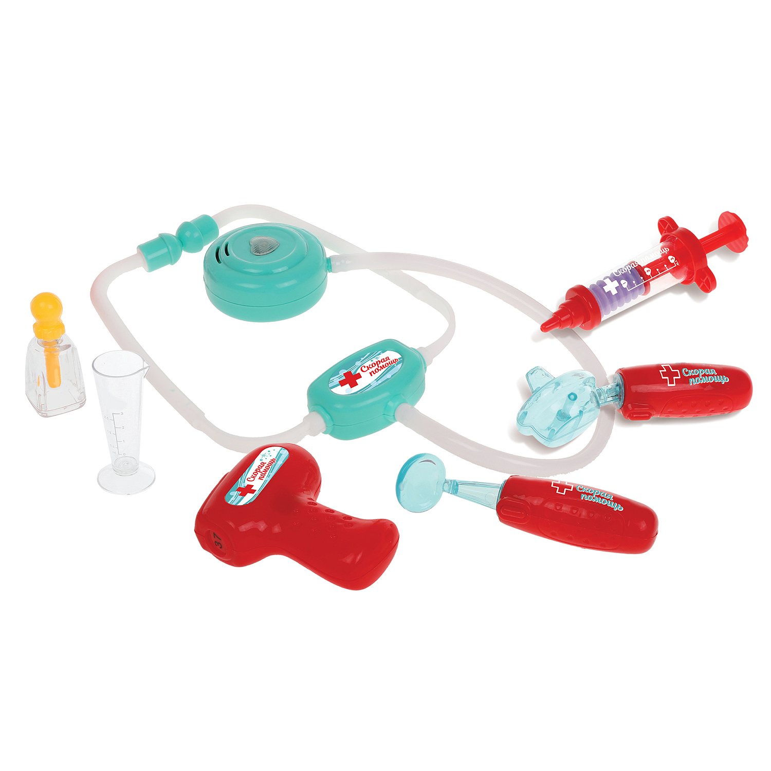 Набор доктора Скорая помощь в саквояже 8 предметов - фото 1