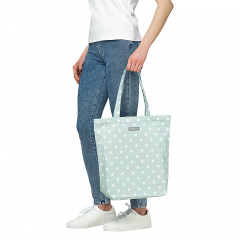 Сумка - шоппер на молнии Dots in Mint EK - фото 1
