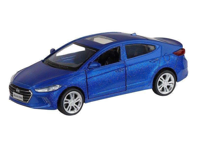 Машина металлическая Автопанорама 1:40 HYUNDAI ELANTRA син. - фото 1