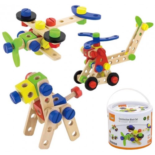 Конструктор деревянный 48дет. в ведре VIGA - миниатюра 2