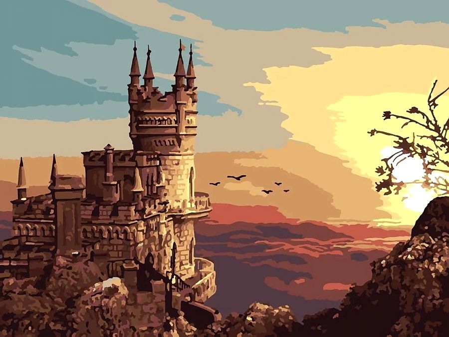 Картина по номерам 30*40 Ласточкино гнездо - фото 1