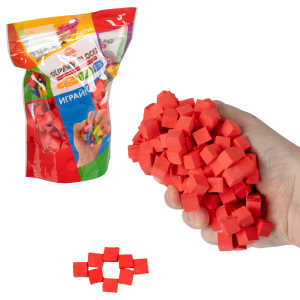 Конструктор - пластилин 1 цвет (красн.) GUMMY BLOCKS в/к - фото 1