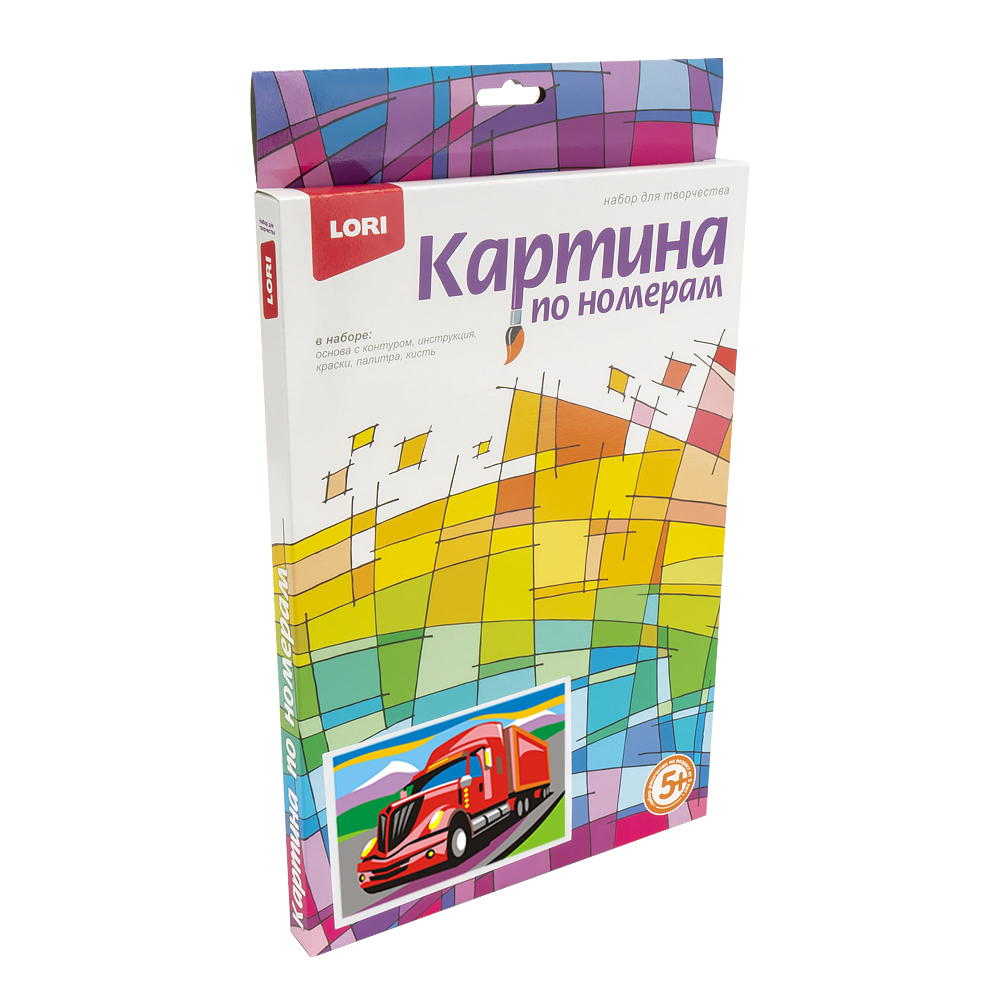 Картина по номерам для малышей Американский грузовик - миниатюра 2