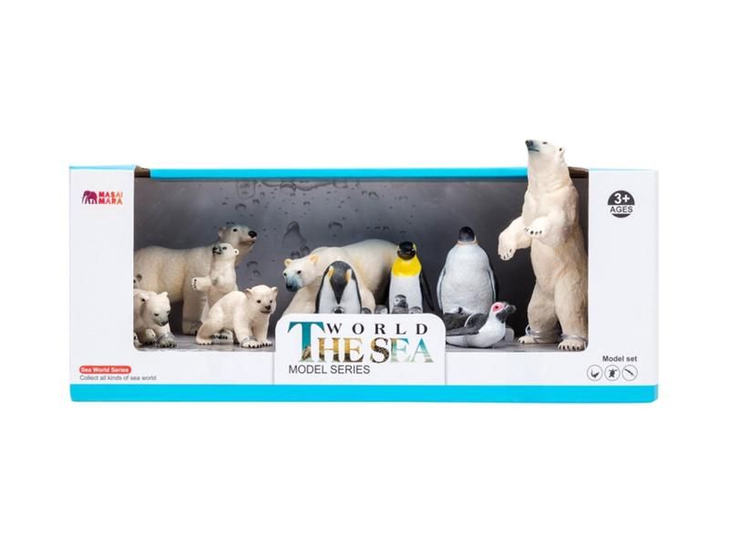 Медведь белый Семья 6 фигурок и Пингвин Семья 6 фигурок - миниатюра 2