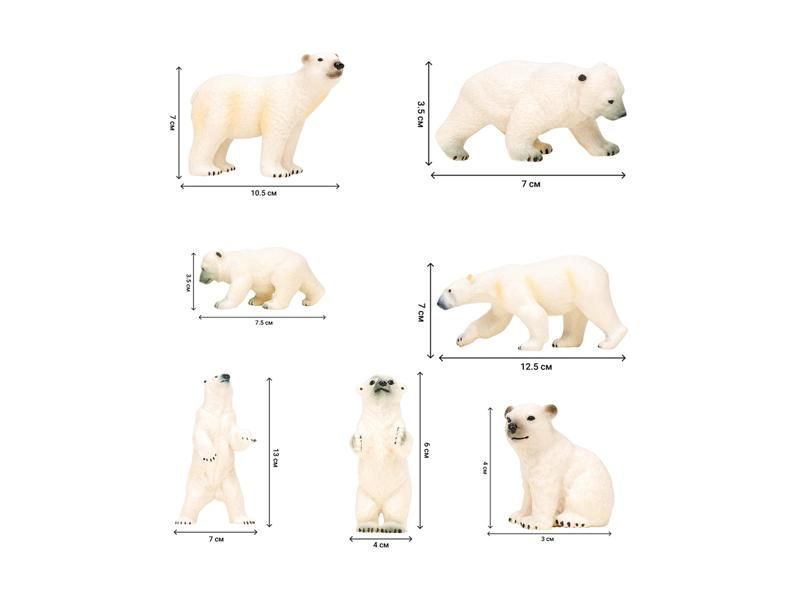Медведь белый Семья 6 фигурок и Пингвин Семья 6 фигурок - миниатюра 3