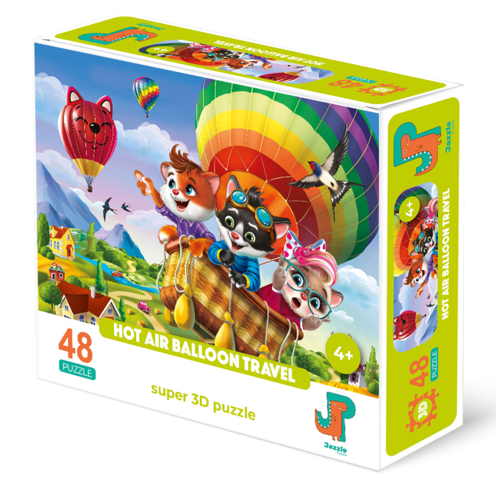 Пазл 3D Путешествие на воздушном шаре 48дет. - миниатюра 2