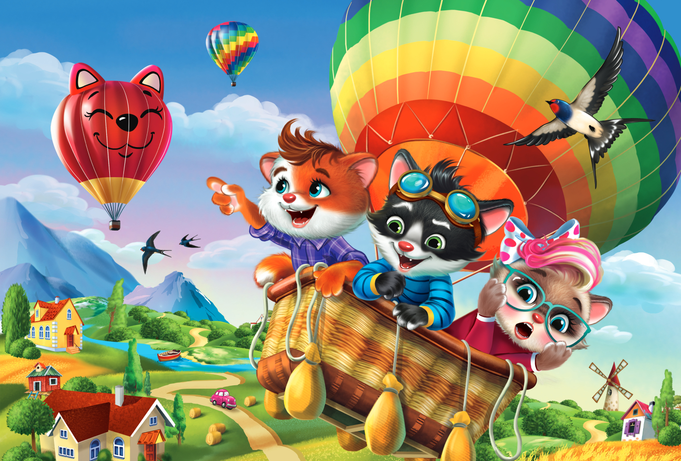 Пазл 3D Путешествие на воздушном шаре 48дет. - фото 1