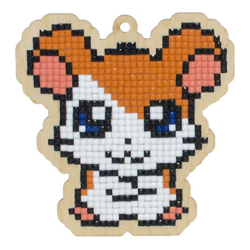 Мозаика стразами Подвеска Хомячок - фото 1